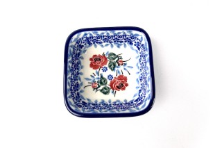 604 Bunzlau vierkant schaaltje 8 x 8 cm 3214X 604 Kleine vierkante schaaltjes 8 x 8 cm